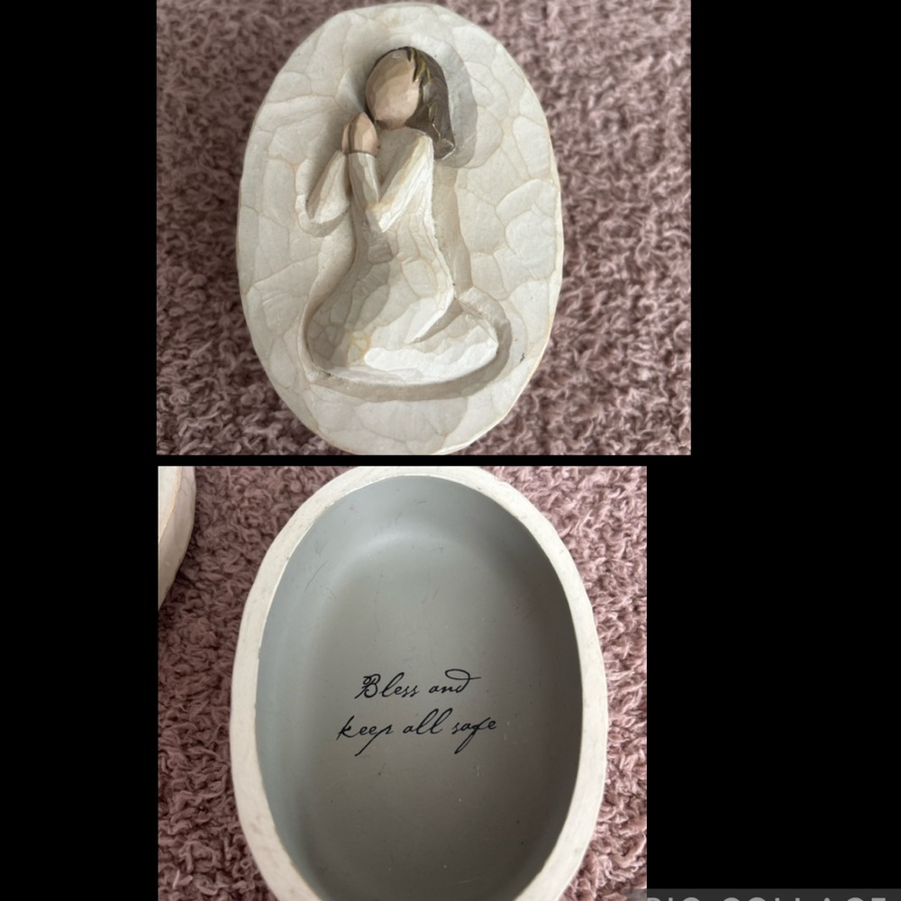 ☀️5/$20 Willow Tree “Angel of Prayer” Keepsake Box by Susan Lordi DEMDACO 2003
